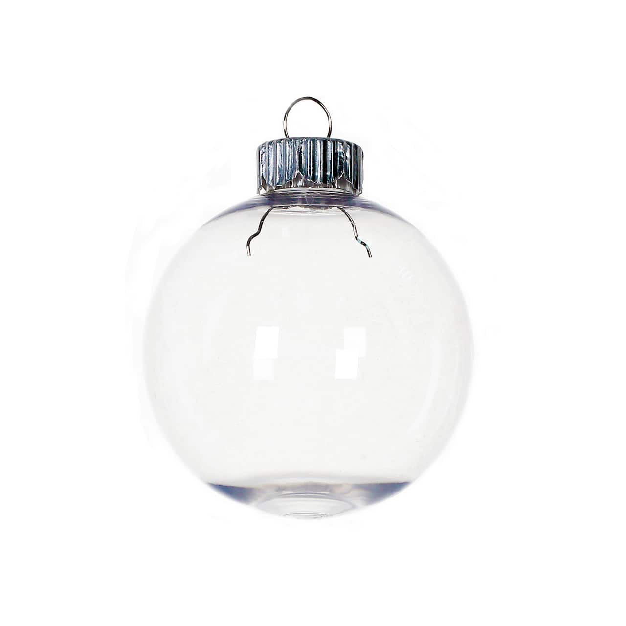 Ensemble de 4 boules de Noël à décorer soi-même en verre transparent de 83 mm de Make Market